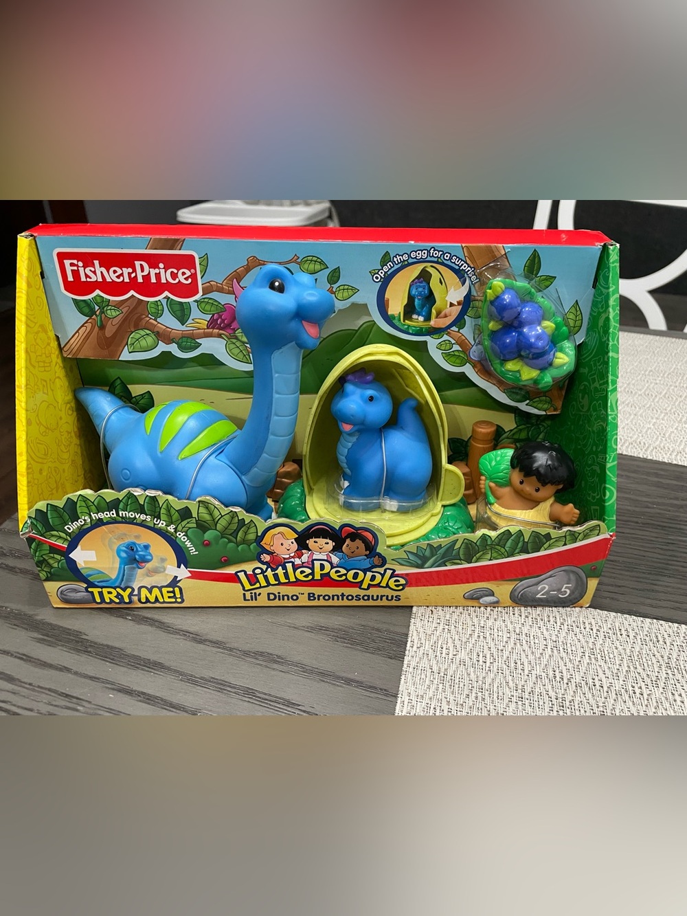 Fisher Price Little People 2005 Lil’ Dino Brontosaurus Set